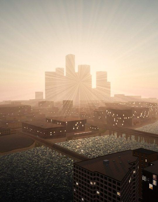 The city at dawn